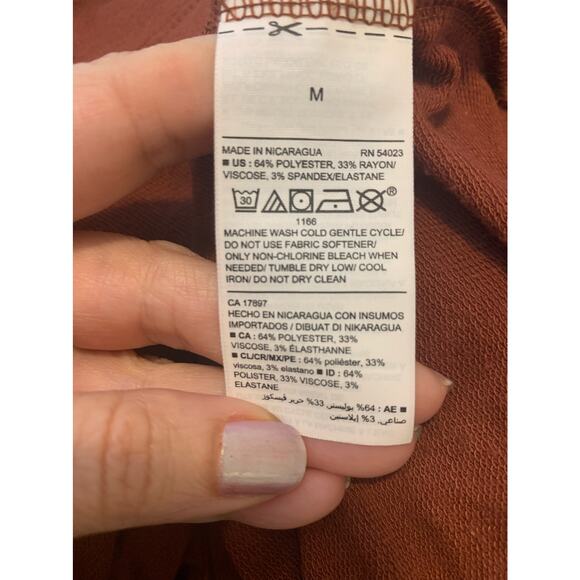 Old Navy active burnt orange long sleeves top size M - Picture 4 of 8